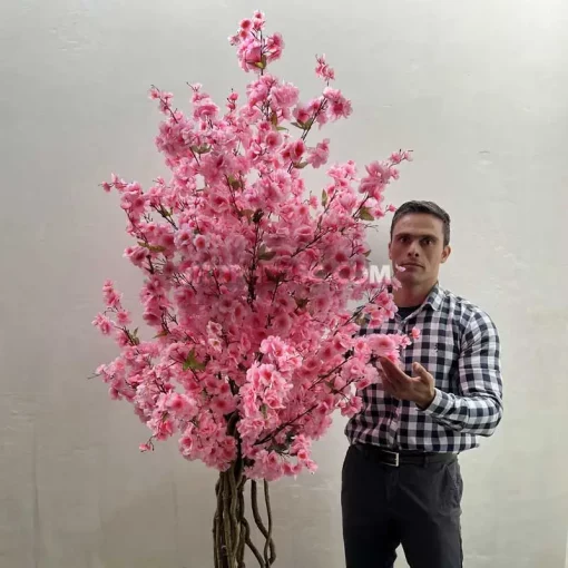 خرید درختچه مصنوعی شکوفه گیلاس 2.1 متری